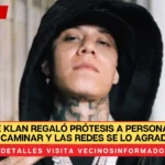 Santa Fe Klan regaló prótesis a personas que no pueden caminar y las redes se lo agradecieron