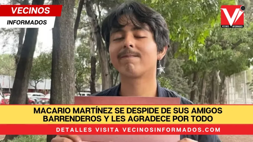 Macario Martínez se despide de sus amigos barrenderos y les agradece por todo