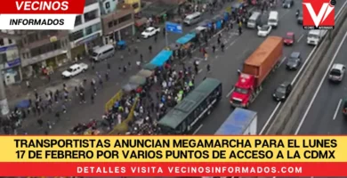 Transportistas anuncian megamarcha para el Lunes 17 de febrero por varios puntos de acceso a la CDMX
