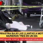 Camión arrastra bajo las llantas a motociclista; murieron tres en un día