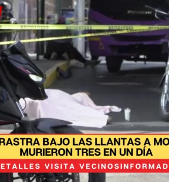 Camión arrastra bajo las llantas a motociclista; murieron tres en un día