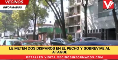 Le meten dos disparos en el pecho y sobrevive al ataque