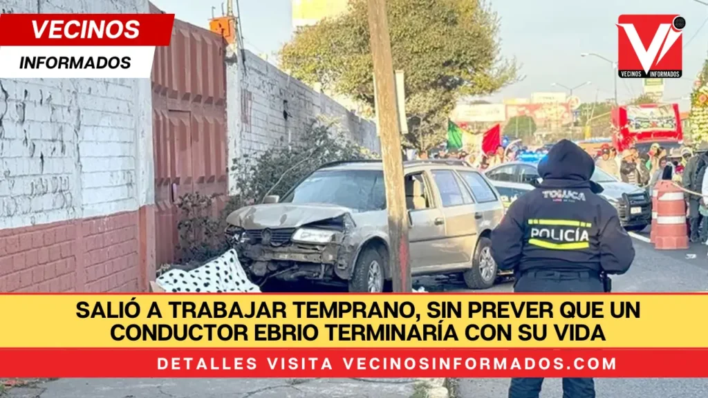 Salió a trabajar temprano, sin prever que un conductor ebrio terminaría con su vida