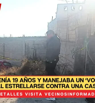 Alfredo tenía 19 años y manejaba un ‘vocho’; murió al estrellarse contra una casa
