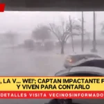 VIDEO: ‘¡Ah, la v… we!’; captan impactante relámpago y viven para contarlo