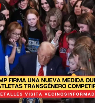 VIDEO Trump firma una nueva medida que prohíbe a las atletas transgénero competir en deportes femeninos