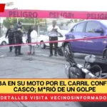 VIDEO: Él iba en su moto por el carril confinado y sin casco; murió de un golpe