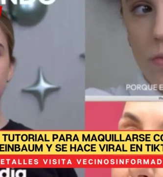 Joven hace tutorial para maquillarse como Claudia Sheinbaum y se hace viral en TikTok