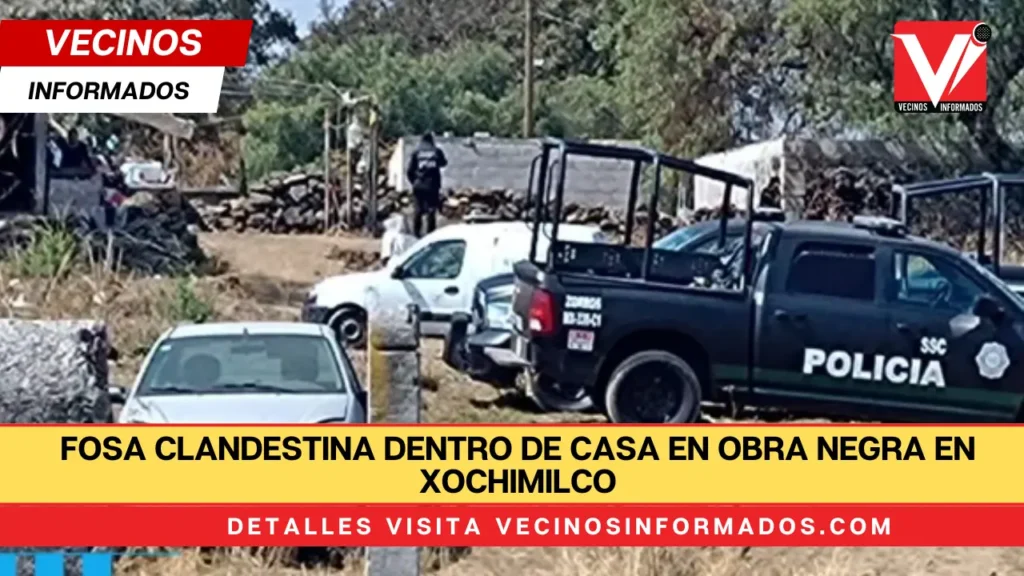 Localizan fosa clandestina dentro de casa en obra negra en Xochimilco