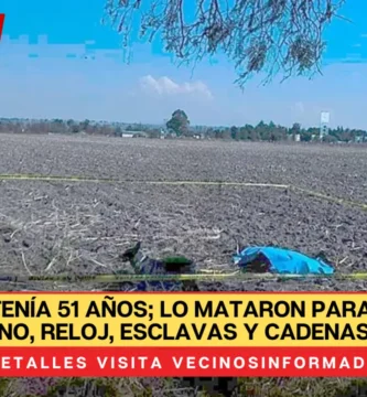 Héctor tenía 51 años; lo mataron para robarle teléfono, reloj, esclavas y cadenas de oro