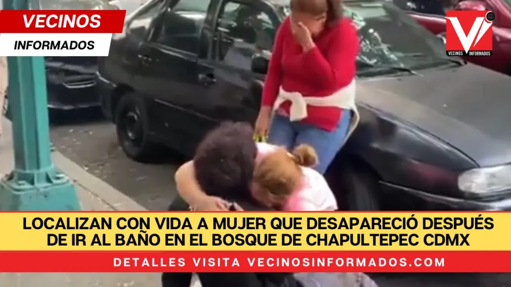 Localizan con vida a mujer que desapareció después de ir al baño en el bosque de Chapultepec CDMX