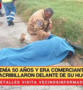 Sergio tenía 50 años y era comerciante; hoy lo acribillaron delante de su hijo