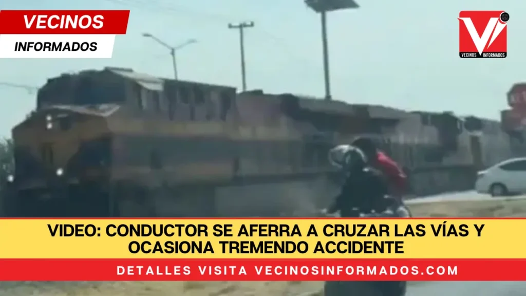 VIDEO: Conductor se aferra a cruzar las vías y ocasiona tremendo accidente