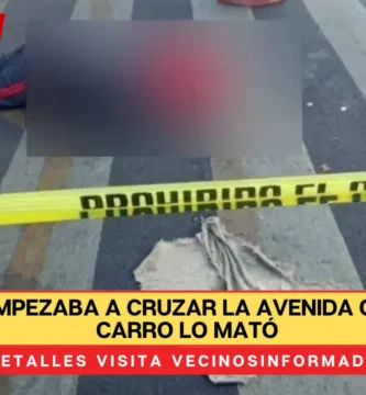 Apenas empezaba a cruzar la avenida cuando un carro lo mató