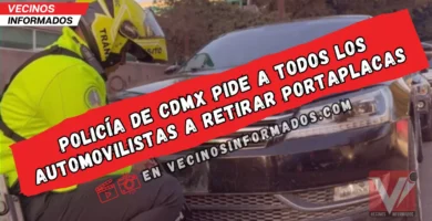 Policía de CDMX pide a todos los automovilistas a retirar portaplacas