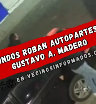 En segundos roban autopartes en la Gustavo A. Madero