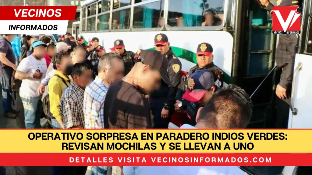 Operativo sorpresa en paradero Indios Verdes: Revisan mochilas y se llevan a uno