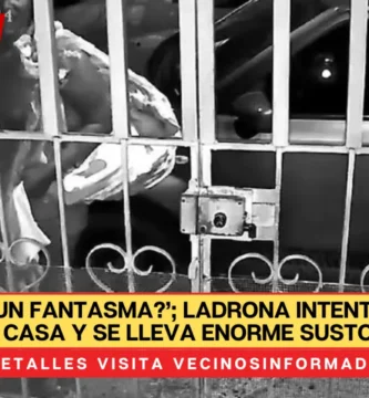 VIDEO: ‘¿Es un fantasma?’; ladrona intenta abrir una casa y se lleva enorme susto