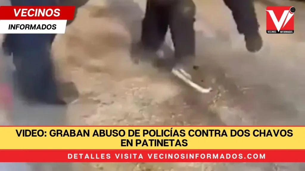 VIDEO: Graban abuso de policías contra dos chavos en patinetas