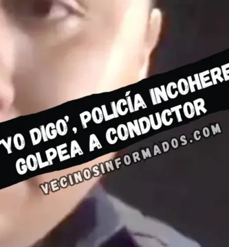 VIDEO: ‘Yo digo’, policía incoherente golpea a conductor de aplicación