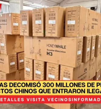 Aduanas decomisó 300 millones de pesos en productos chinos que entraron ilegalmente a México
