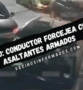 VIDEO: Conductor forcejea con asaltantes armados y todo acabó mal