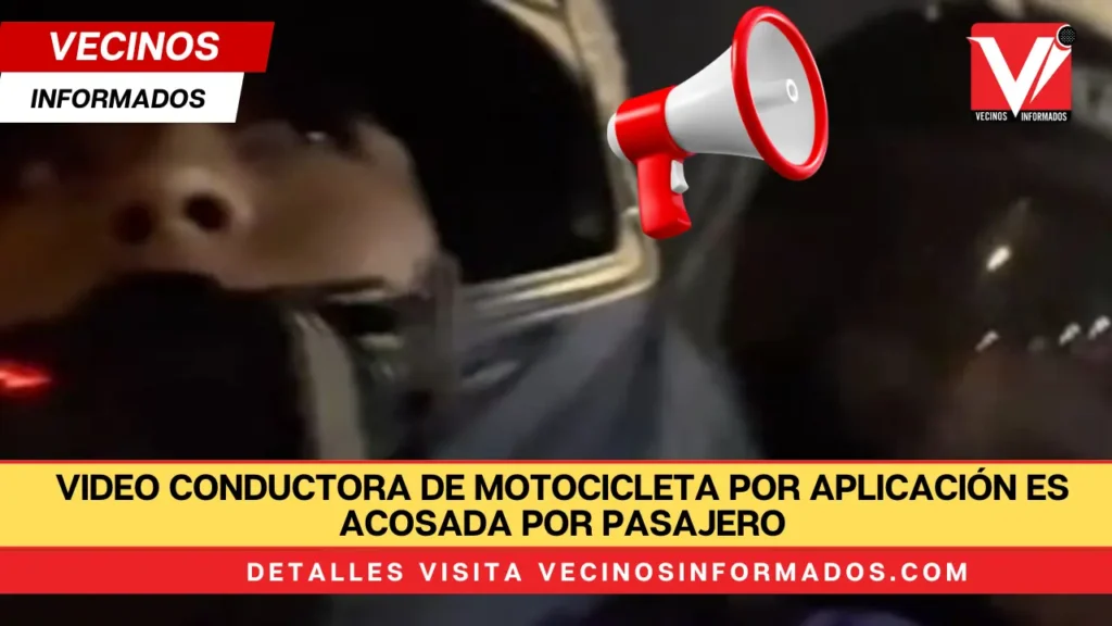 VIDEO conductora de motocicleta por aplicación es acosada por pasajero