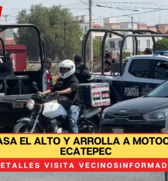 Pipa se pasa el alto y arrolla a motociclista en Ecatepec