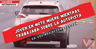 Joven en moto muere mientras trabajaba sobre la autopista