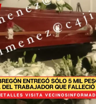 Bisquets Obregón entregó sólo 5 mil pesos de apoyo a familia del trabajador que falleció en horno
