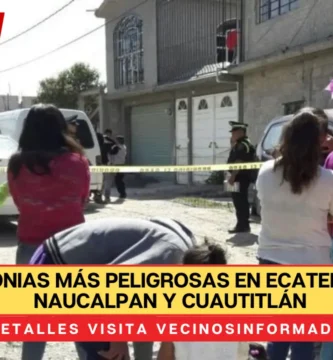 Las colonias más peligrosas en Ecatepec, Neza, Naucalpan y Cuautitlán