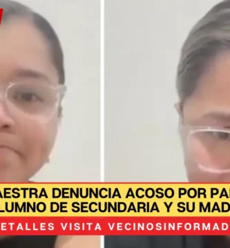 VIDEO Maestra denuncia acoso por parte de un alumno de secundaria y su madre