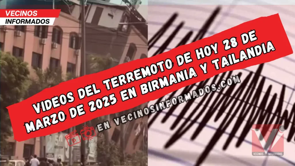 VIDEOS: Captan momento exacto del terremoto de hoy 28 de marzo de 2025 en Birmania y Tailandia