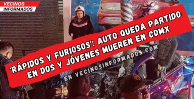 'Rápidos y furiosos': Auto queda partido en dos y jóvenes mueren en CDMX