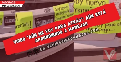 VIDEO “Aún me voy para atrás”: mujer se viraliza al advertir a conductores que aún está aprendiendo a manejar