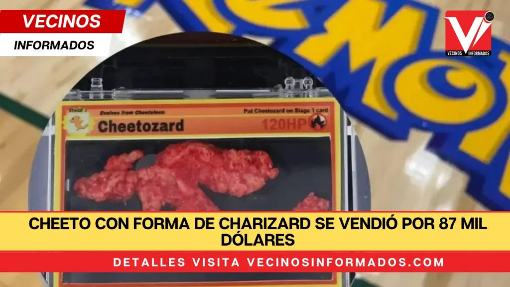 Cheeto con forma de Charizard se vendió por 87 mil dólares