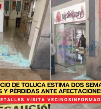 Comercio de Toluca estima dos semanas de inversiones y pérdidas ante afectaciones tras el 8M