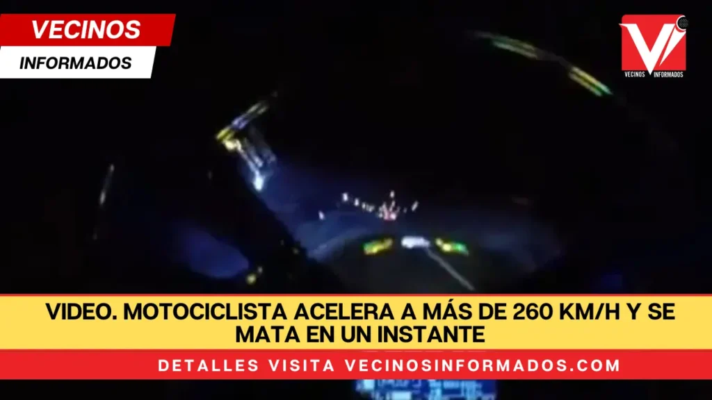 VIDEO. Motociclista acelera a más de 260 km/h y se mata en un instante