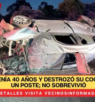 Ricardo tenía 40 años y destrozó su coche contra un poste; no sobrevivió