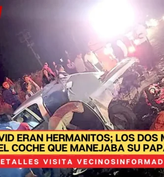 Noemí y David eran hermanitos; los dos murieron en el coche que manejaba su papá