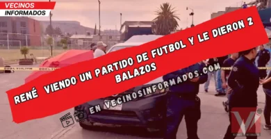 René estaba viendo un partido de futbol y le dieron 2 balazos en la cabeza
