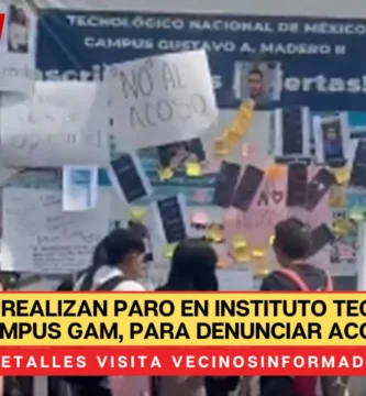 Alumnos realizan paro en Instituto Tecnológico campus GAM, para denunciar acoso