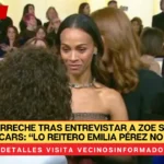 Javier Ibarreche tras entrevistar a Zoe Saldaña en los Oscars: “Lo reitero Emilia Pérez no merece ningún premio”