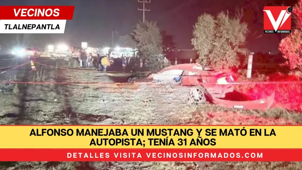 Alfonso manejaba un Mustang y se mató en la autopista; tenía 31 años