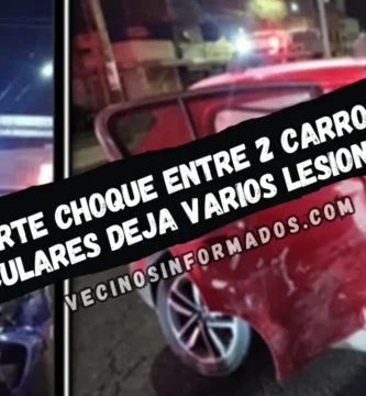 Fuerte choque entre 2 carros particulares deja varios lesionados en la Gustavo A. Madero
