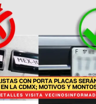 Automovilistas con porta placas serán multados en la CDMX; motivos y montos