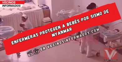 Enfermeras protegen a Bebés por Sismo de Myanmar