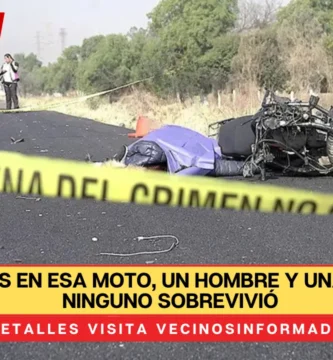 Iban dos en esa moto, un hombre y una mujer, ninguno sobrevivió