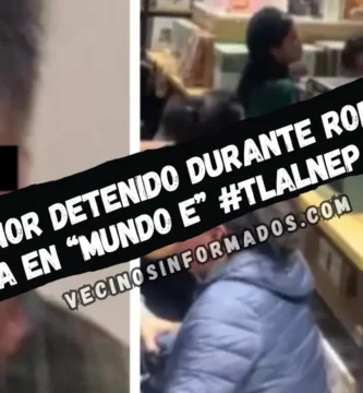 Robo en centro comercial de Tlalnepantla, Edomex, desata balacera; hay un menor detenido