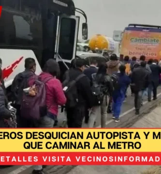 VIDEO: Piperos desquician autopista y miles tienen que caminar al Metro